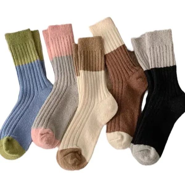 Socks*Boogzel Clothing Color Block Warm Socks