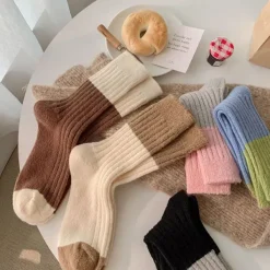 Socks*Boogzel Clothing Color Block Warm Socks
