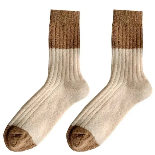 Socks*Boogzel Clothing Color Block Warm Socks