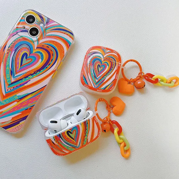 Iphone Cases*Boogzel Clothing Colorful Heart AirPods Case Multi