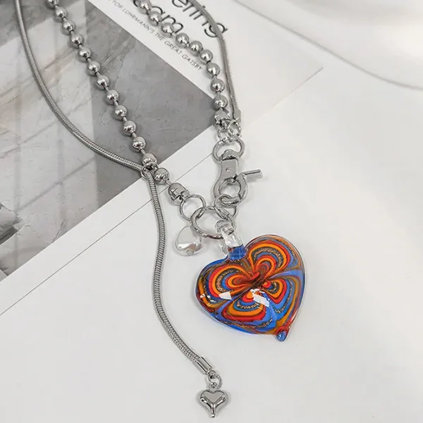 Necklaces & Chokers*Boogzel Clothing Colorful Heart Necklace