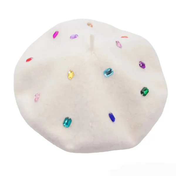 Hats*Boogzel Clothing Colorful Rhinestone Beret Hat
