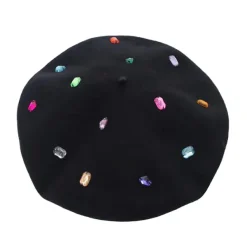 Hats*Boogzel Clothing Colorful Rhinestone Beret Hat