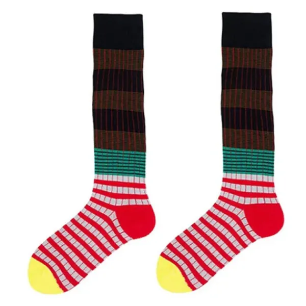 Socks*Boogzel Clothing Colorful Striped High Socks