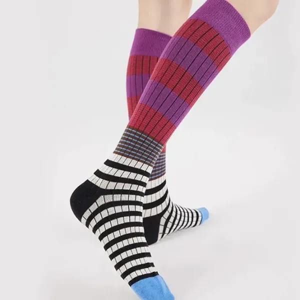 Socks*Boogzel Clothing Colorful Striped High Socks