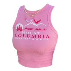 Y2K Tops|Crop Tops*Boogzel Clothing Columbia Tank Top Pink