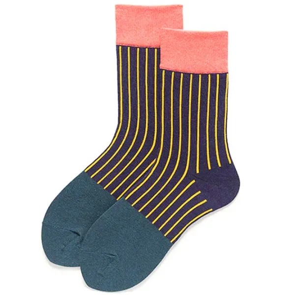 Socks*Boogzel Clothing Contrast Stripes Socks Multi