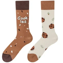 Socks*Boogzel Clothing Cookies Mismatched Socks Brown