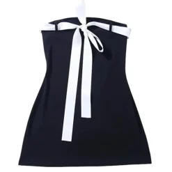Dresses & Rompers*Boogzel Clothing Coquette Aesthetic Bow Mini Dress Black