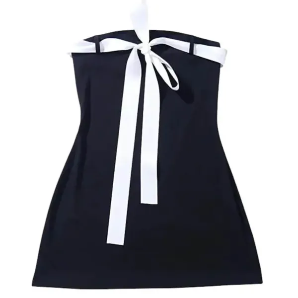 Dresses & Rompers*Boogzel Clothing Coquette Aesthetic Bow Mini Dress Black