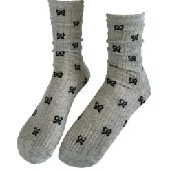 Socks*Boogzel Clothing Coquette Aesthetic Bow Pattern Socks