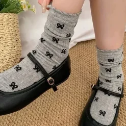 Socks*Boogzel Clothing Coquette Aesthetic Bow Pattern Socks