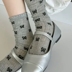 Socks*Boogzel Clothing Coquette Aesthetic Bow Pattern Socks