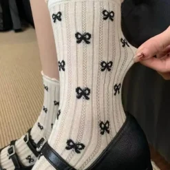 Socks*Boogzel Clothing Coquette Aesthetic Bow Pattern Socks