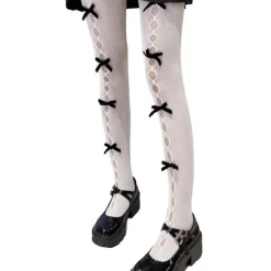 Other*Boogzel Clothing Coquette Aesthetic Bow Tights