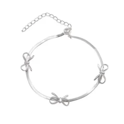 Bracelts*Boogzel Clothing Coquette Aesthetic Bows Bracelet Silver