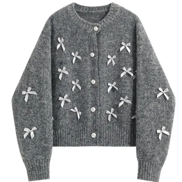 Knit Cardigans*Boogzel Clothing Coquette Aesthetic Cardigan Grey