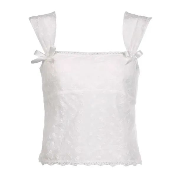 Crop Tops*Boogzel Clothing Coquette Aesthetic Lace Top White
