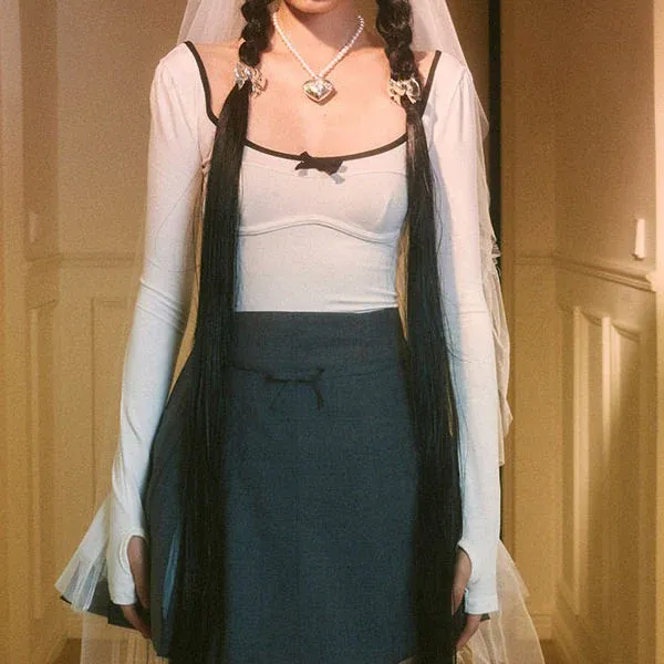 Long Sleeve Tops*Boogzel Clothing Coquette Aesthetic Long Sleeve Top