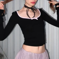 Long Sleeve Tops*Boogzel Clothing Coquette Aesthetic Long Sleeve Top