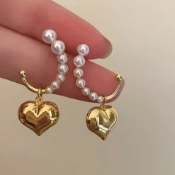 Earrings*Boogzel Clothing Coquette Aesthetic Mini Heart Earrings Gold