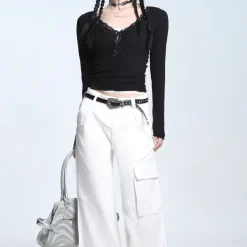 Long Sleeve Tops*Boogzel Clothing Coquette Aesthetic V-Neck Top