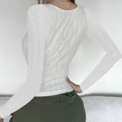 Long Sleeve Tops*Boogzel Clothing Coquette Bow Long Sleeve Split Top