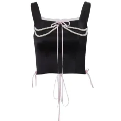 Corset Tops*Boogzel Clothing Coquette Bow Pearl Bustier Top