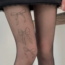 Other*Boogzel Clothing Coquette Bow Tattoo Tights