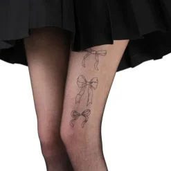 Other*Boogzel Clothing Coquette Bow Tattoo Tights