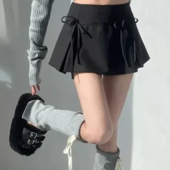 Skirts*Boogzel Clothing Coquette Bows Pleated Mini Skirt