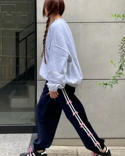 Pants & Trousers*Boogzel Clothing Coquette Bows Side Stripe Pants