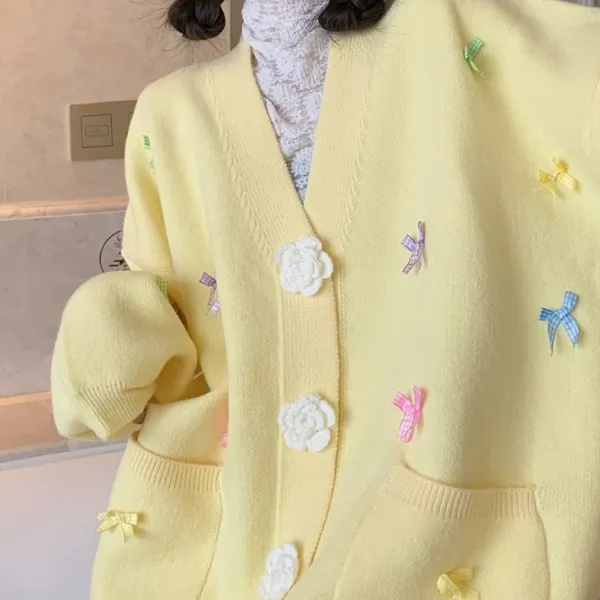 Knit Cardigans*Boogzel Clothing Coquette Girl Bow Cardigan