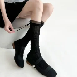 Socks*Boogzel Clothing Coquette Girl Ribbon Bow Socks