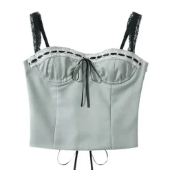 Corset Tops|Crop Tops*Boogzel Clothing Coquette Lace Tank Top Blue