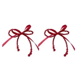 Earrings*Boogzel Clothing Coquette Bow Earrings Red