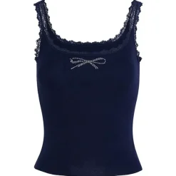 Y2K Tops*Boogzel Clothing Coquette Rhinestone Bow Tank Top