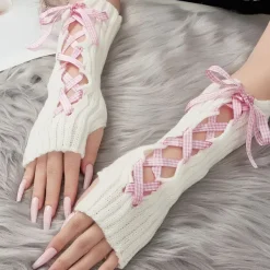 Other*Boogzel Clothing Coquette Ribbon Arm Warmers