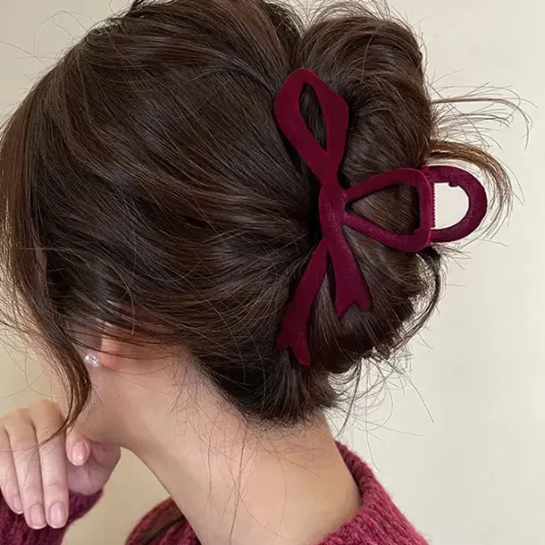 Hair Accessories*Boogzel Clothing Coquette Velvet Bow Hair Claw
