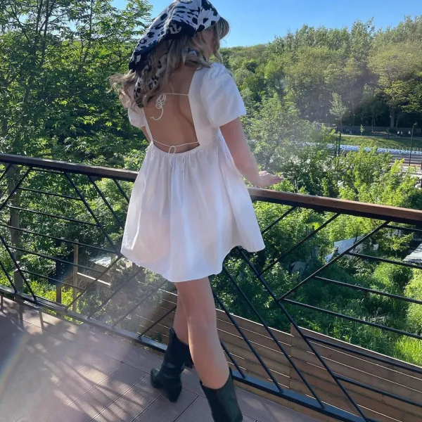 Dresses & Rompers*Boogzel Clothing Cottage Calling Mini Dress White