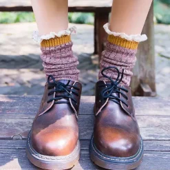 Socks*Boogzel Clothing Cottage Ruffled Knit Socks