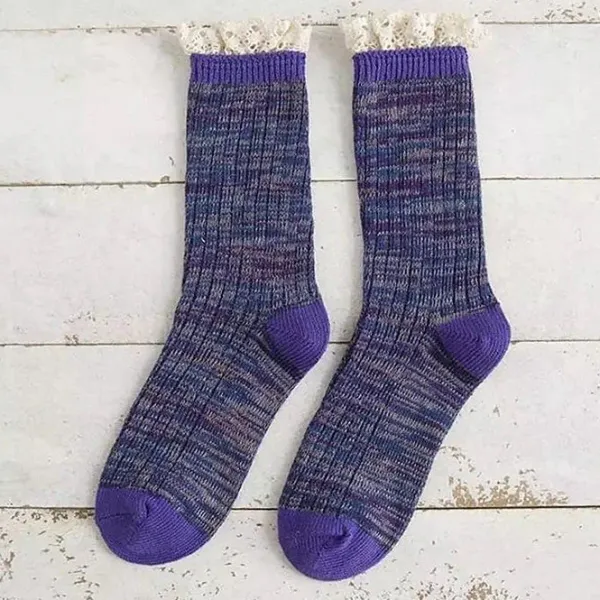 Socks*Boogzel Clothing Cottage Ruffled Knit Socks