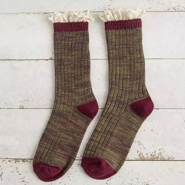 Socks*Boogzel Clothing Cottage Ruffled Knit Socks