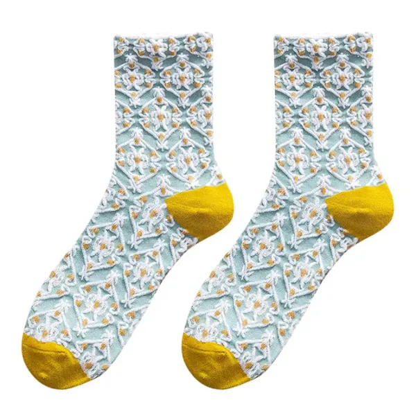 Socks*Boogzel Clothing Cottagecore Aesthetic Embroidered Socks