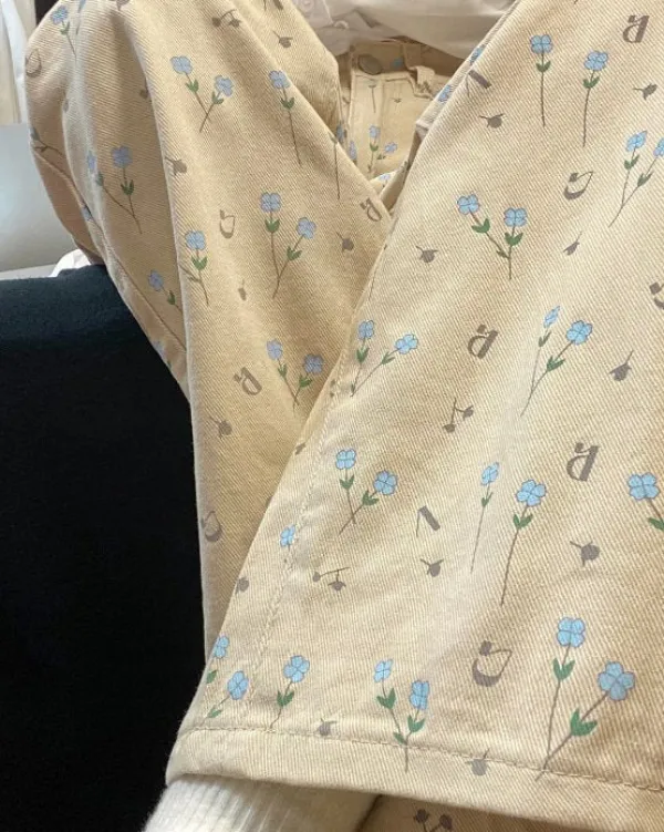 Pants & Trousers*Boogzel Clothing Cottagecore Aesthetic Floral Pants Beige