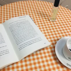 Aesthetic Kitchen|Aesthetic Room Decor*Boogzel Clothing Cottagecore Aesthetic Gingham Tablecloth Orange