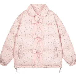Coats & Jackets*Boogzel Clothing Cottagecore Cream Floral Padded Jacket