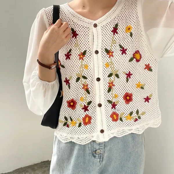 Knit Cardigans*Boogzel Clothing Cottagecore Floral Cardigan