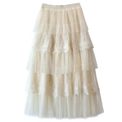 Skirts*Boogzel Clothing Cottagecore Lace Long Skirt