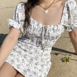 Dresses & Rompers*Boogzel Clothing Cottagecore Mini Dress White